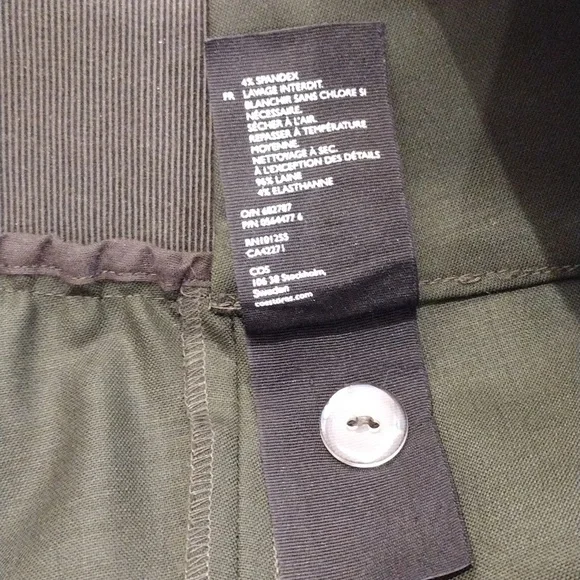 COS women's wool tailored dark green straight leg pants. GUC with one flaw. Size - Picture 10 of 10